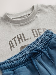 Grey/Blue Short Sleeve T-Shirt & Utility Shorts Set (3mths-7yrs) - Image 8 of 8