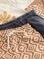 Brown Short Sleeve T-Shirt & Shorts Set 2 Pack (3mths-7yrs) (3mths-7yrs) - Image 12 of 12