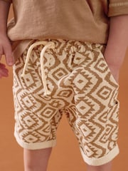 Brown Short Sleeve T-Shirt & Shorts Set 2 Pack (3mths-7yrs) (3mths-7yrs) - Image 4 of 12