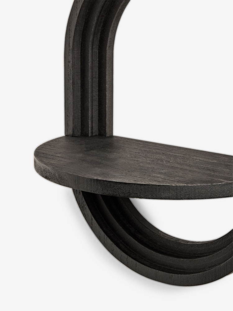 Set of 2 Black Display Shelves - Image 6 of 6