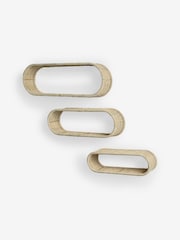 Natural Woven Set of 3 Wall Shelves - Image 3 of 4