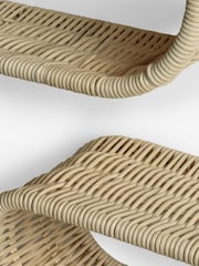 Natural Woven Set of 3 Wall Shelves - Image 4 of 4