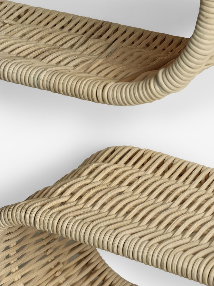 Natural Woven Set of 3 Wall Shelves - Image 4 of 4
