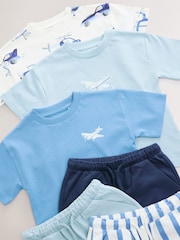 Blue Transport Short Sleeve T-Shirts & Shorts Set 3 Pack (3mths-7yrs) - Image 10 of 11