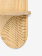 Natural Carved 3 Tier Wall Shelf - Image 4 of 5