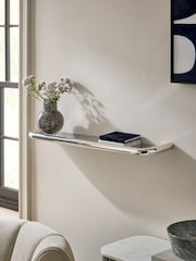 Silver Chrome Wall Shelf - Image 1 of 4