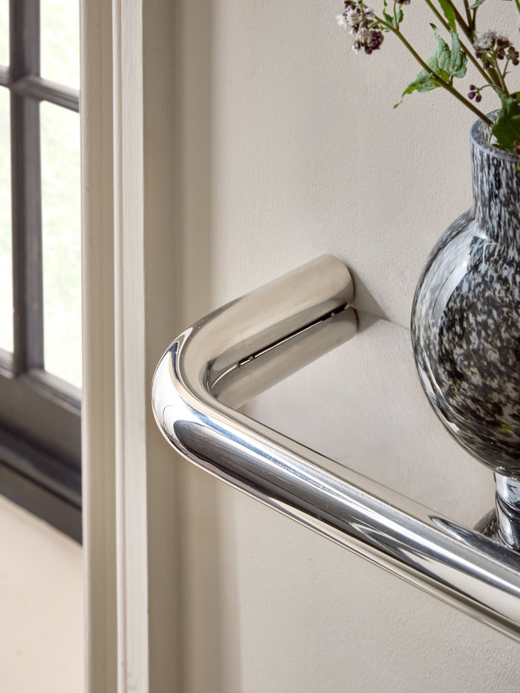 Silver Chrome Wall Shelf - Image 4 of 4