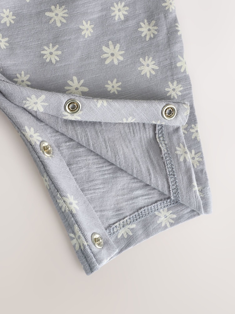 Grey Daisy Flower Baby Long Leg Rompersuit (0mths-3yrs) - Image 7 of 7
