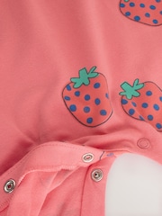 Red Strawberry Printed Baby Long Leg Romper (0mths-3yrs) - Image 6 of 6