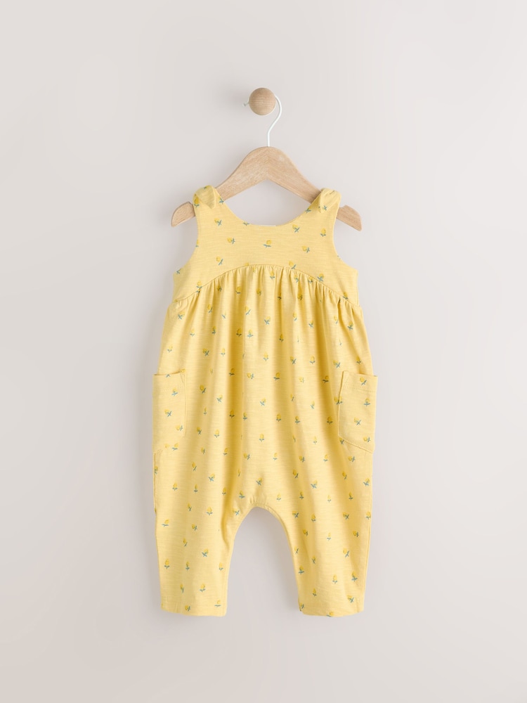 Yellow Lemon Printed Baby Long Leg Rompersuit (0mths-3yrs) - Image 2 of 7