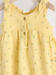 Yellow Lemon Printed Baby Long Leg Rompersuit (0mths-3yrs) - Image 3 of 7