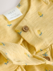Yellow Lemon Printed Baby Long Leg Rompersuit (0mths-3yrs) - Image 4 of 7