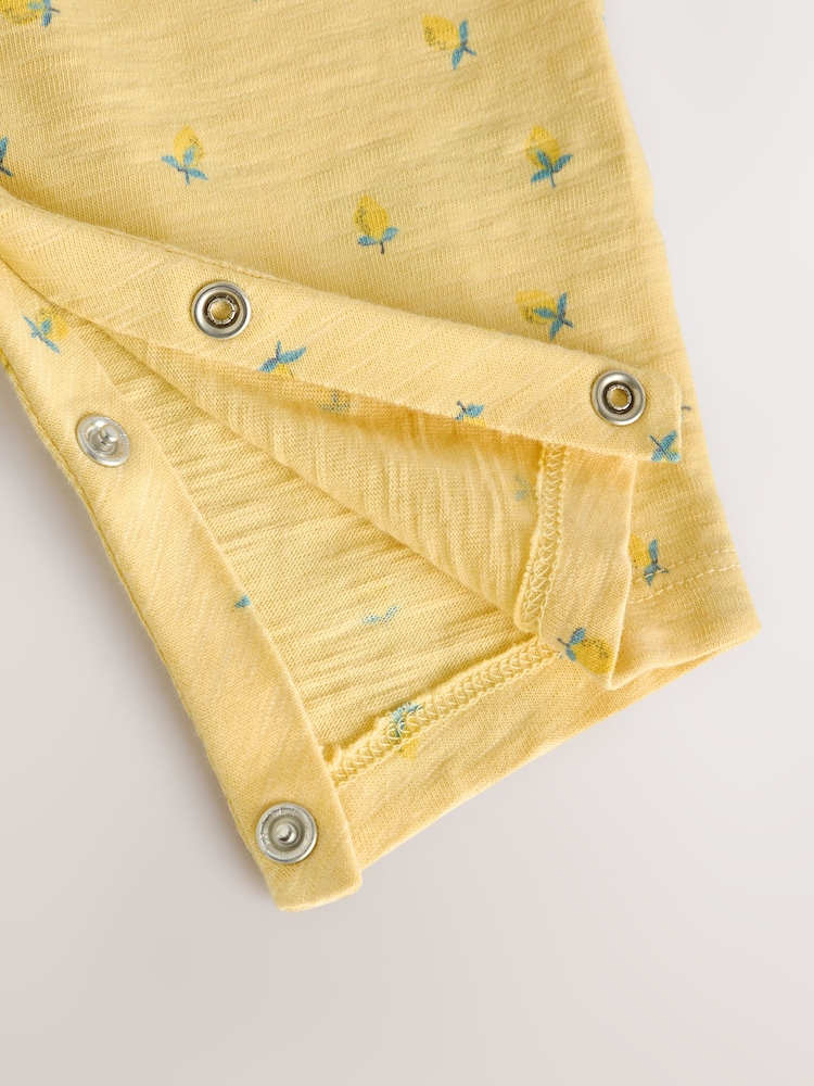 Yellow Lemon Printed Baby Long Leg Rompersuit (0mths-3yrs) - Image 7 of 7