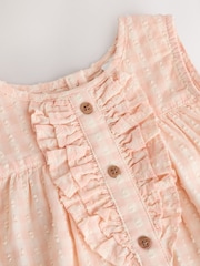 Peach Pink Gingham Baby Frill Front Romper (0mths-2yrs) - Image 4 of 7