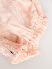 Peach Pink Gingham Baby Frill Front Romper (0mths-2yrs) - Image 7 of 7