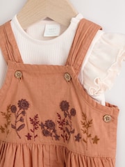Rostbraun - Baby-Set aus kurzärmligem Body und Latzhosen (0 Monate bis 2 Jahre) - Bild 10 von 12