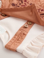Rostbraun - Baby-Set aus kurzärmligem Body und Latzhosen (0 Monate bis 2 Jahre) - Bild 12 von 12