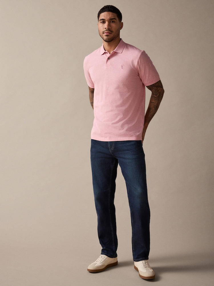 Pink meliert - Reguläre Passform - Kurzärmliges Piqué-Poloshirt - Bild 2 von 8 Pink meliert - Reguläre Passform - Kurzärmliges Piqué-Poloshirt - Bild 2 von 8