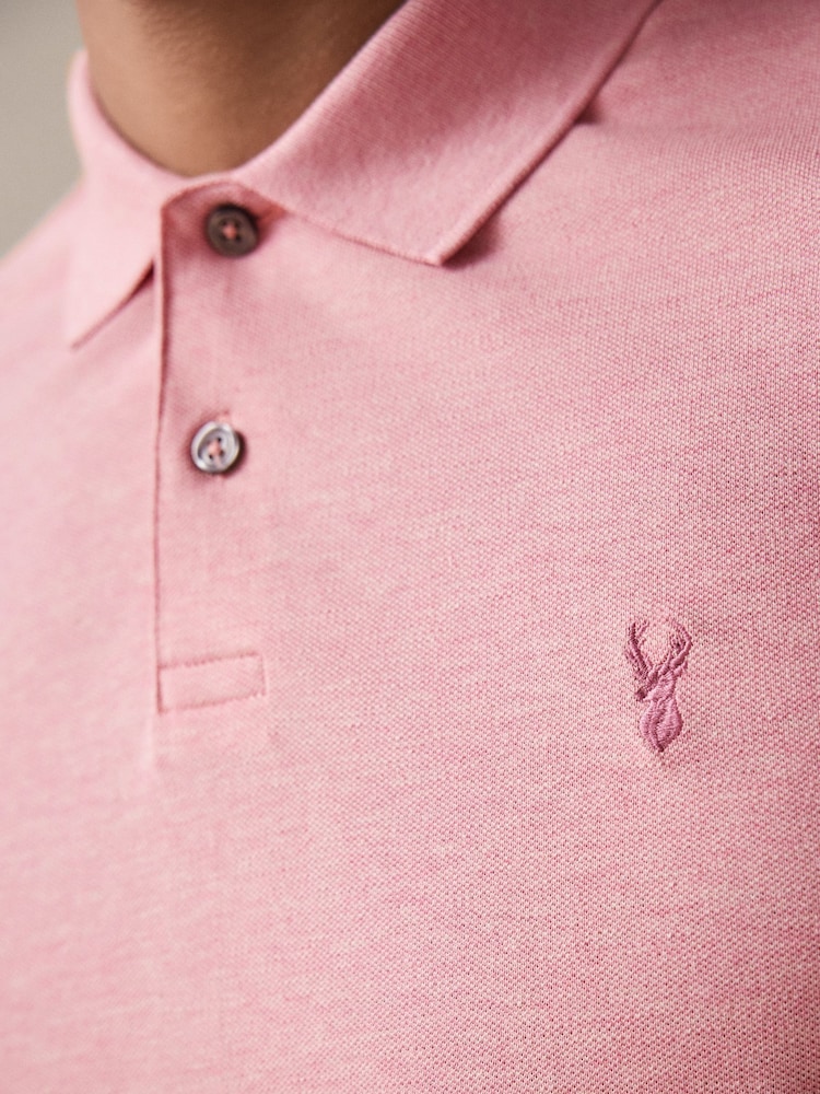 Pink meliert - Reguläre Passform - Piqué-Poloshirt Kurzarm - Image 4 of 8
