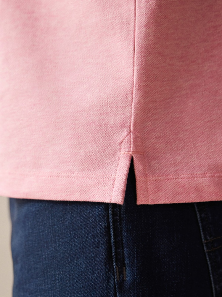 Pink meliert - Reguläre Passform - Piqué-Poloshirt Kurzarm - Image 5 of 8