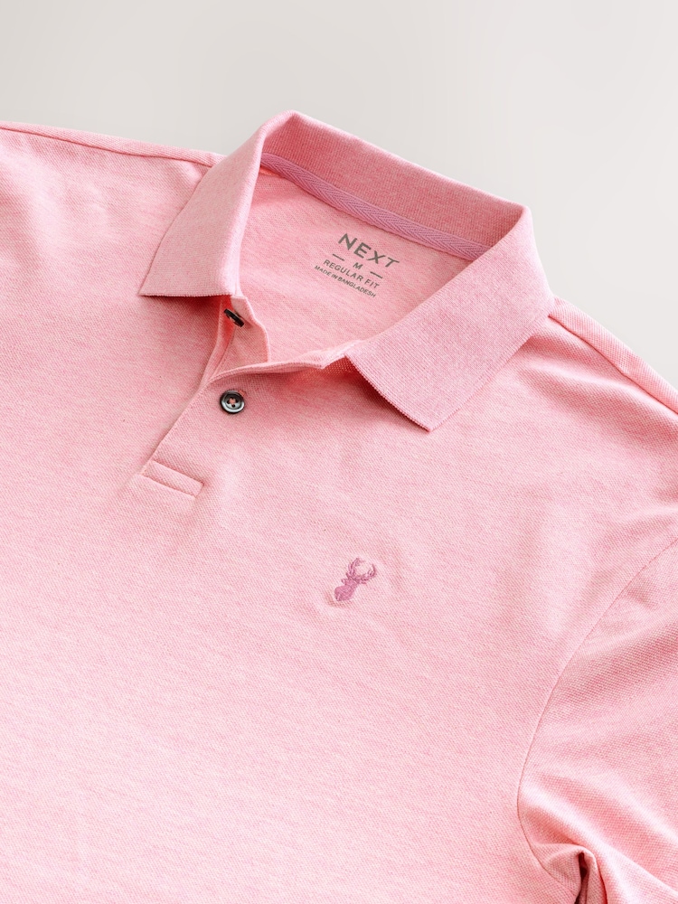 Pink meliert - Reguläre Passform - Piqué-Poloshirt Kurzarm - Image 8 of 8