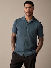 Azul - Short Sleeve Pique Shirt - Imagen 1 de 9