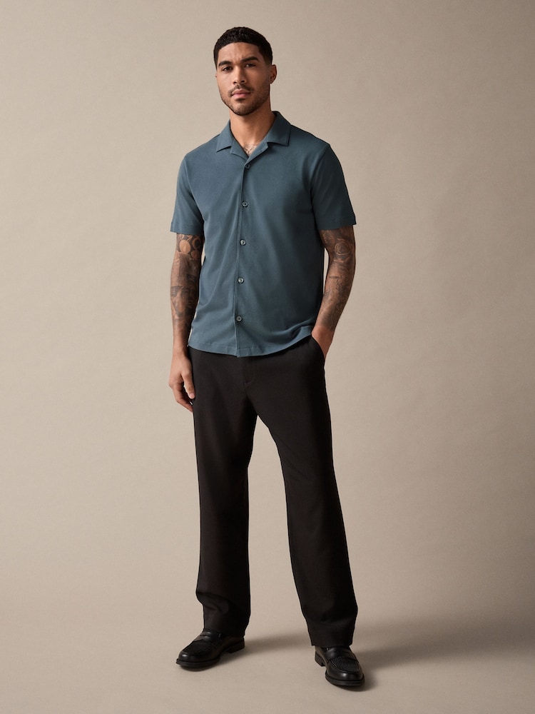 Azul - Short Sleeve Pique Shirt - Imagen 2 de 9