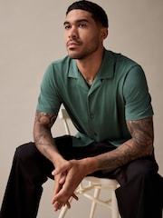Mineral Green Regular Fit Short Sleeve Pique Polo Shirt - Image 2 of 9