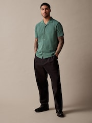 Mineral Green Regular Fit Short Sleeve Pique Polo Shirt - Image 3 of 9