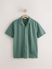 Mineral Green Regular Fit Short Sleeve Pique Polo Shirt - Image 7 of 9