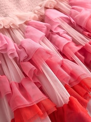 Boden Pink Maude Ruffle Tulle Party Dress - Image 3 of 3