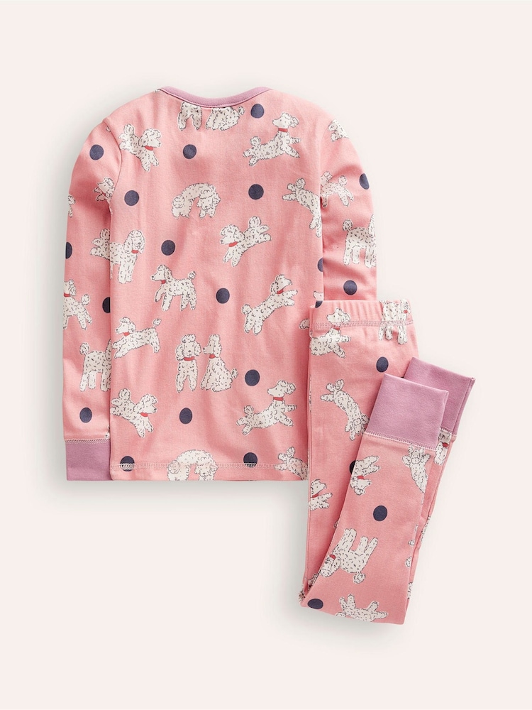 Boden Pink 100% Cotton Dalmation Snug Henley Pyjamas - Image 2 of 3