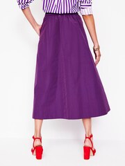 Boden Purple Tall Isabella Taffeta Midi Skirt - Image 3 of 5