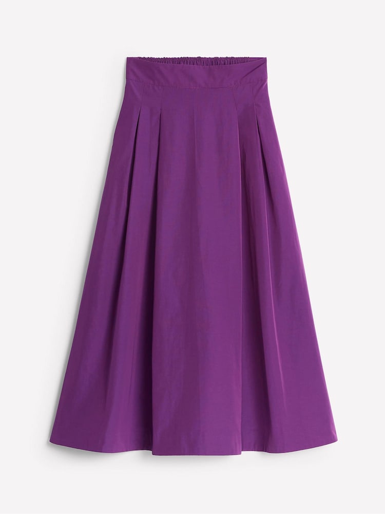 Boden Purple Tall Isabella Taffeta Midi Skirt - Image 5 of 5