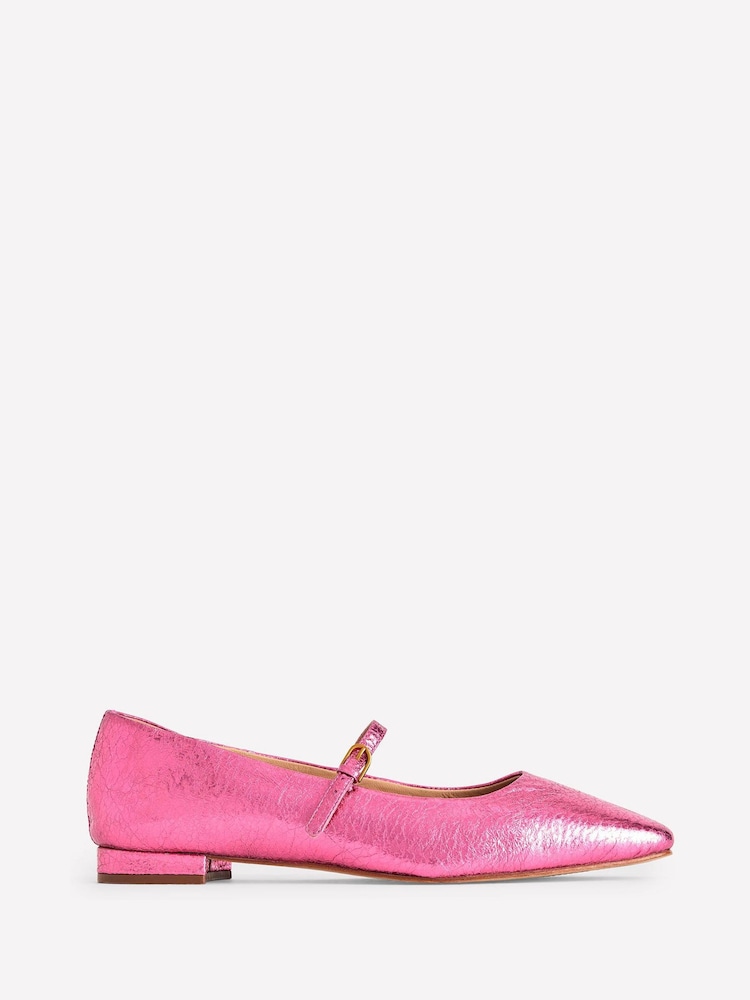 Boden Pink Mary Jane Flats - Image 2 of 5 Boden Pink Mary Jane Flats - Image 2 of 5