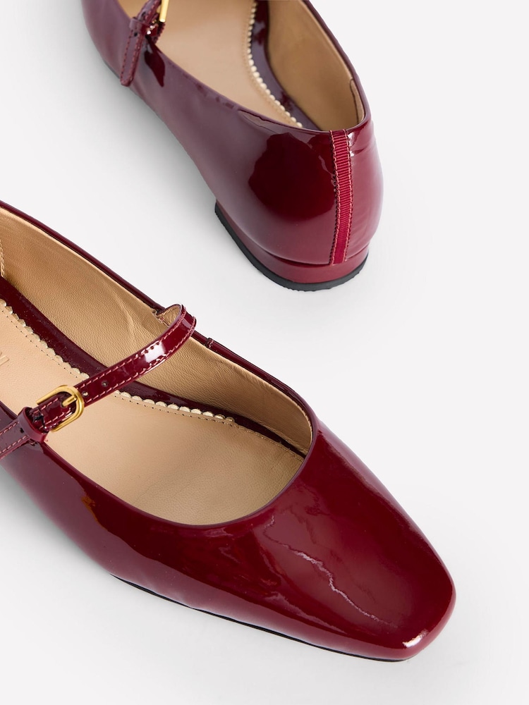 Boden Burgundy Mary Jane Flats - Image 3 of 5