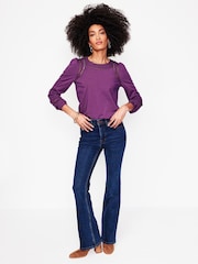 Boden Purple 100% Cotton Mila Long Sleeve Top - Image 4 of 5