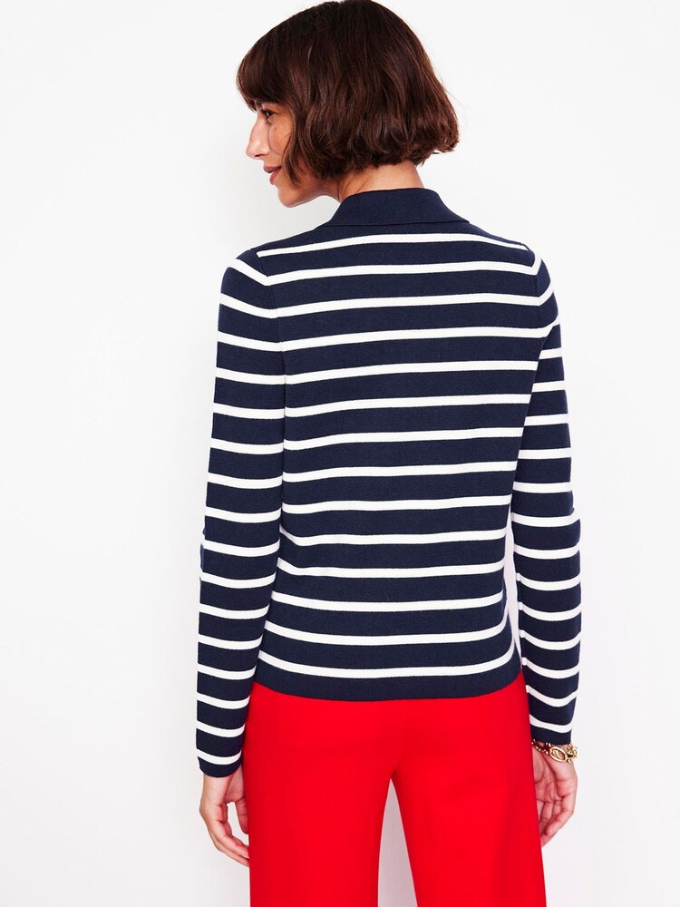 Boden Blue Cotton Blend Knitted Shirt - Image 2 of 6 Boden Blue Cotton Blend Knitted Shirt - Image 2 of 6