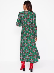 Verde - Boden Notch Neck Midi Dress - Imagen 2 de 5