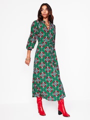Verde - Boden Notch Neck Midi Dress - Imagen 3 de 5