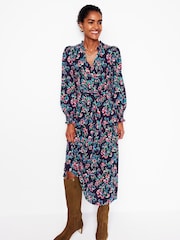 Azul - Boden Notch Neck Midi Dress - Imagen 1 de 5