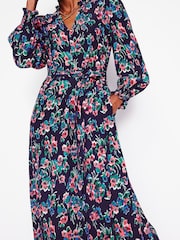 Azul - Boden Notch Neck Midi Dress - Imagen 2 de 5