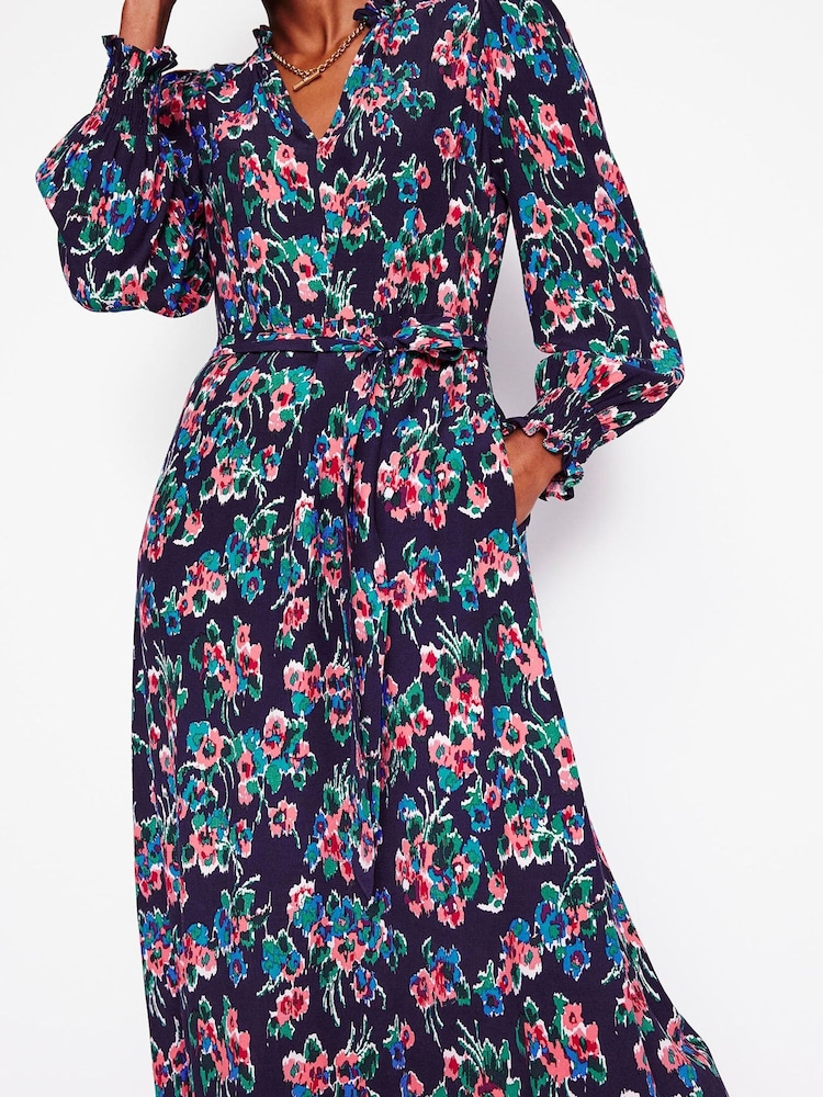 Azul - Boden Notch Neck Midi Dress - Imagen 2 de 5