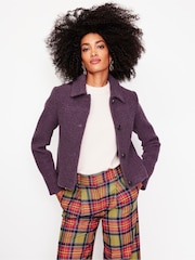 Boden Purple Oxford Boucle Jacket - Image 1 of 5