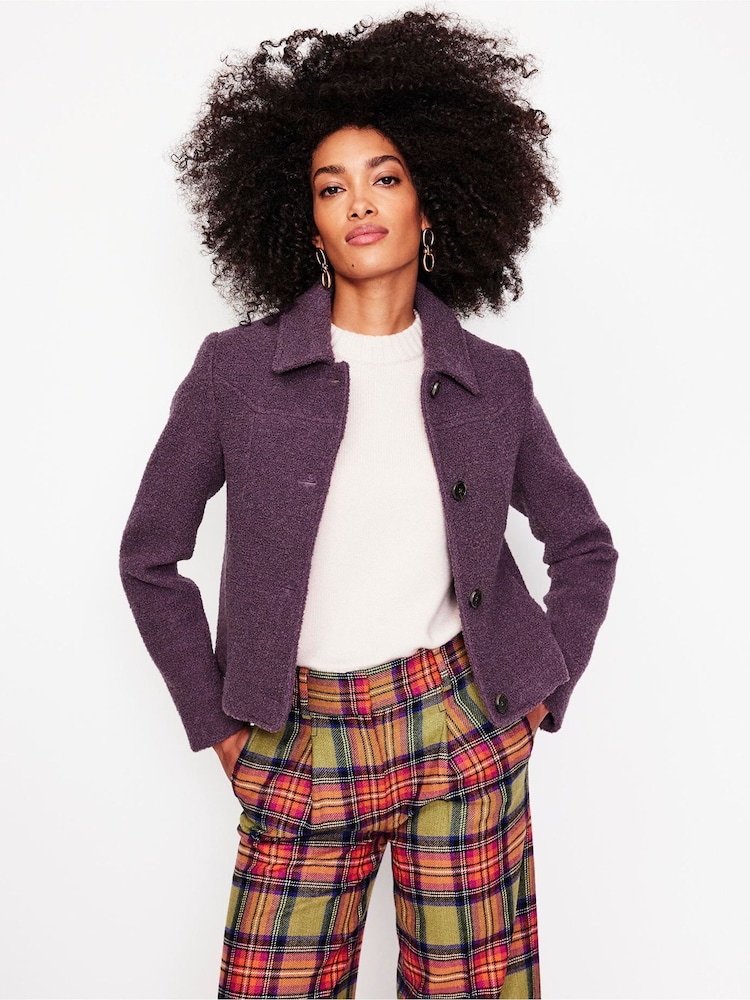 Boden Purple Oxford Boucle Jacket - Image 1 of 5