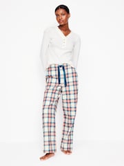 Boden Cream Brushed Cotton 100% Cotton Trousers - Image 1 of 4