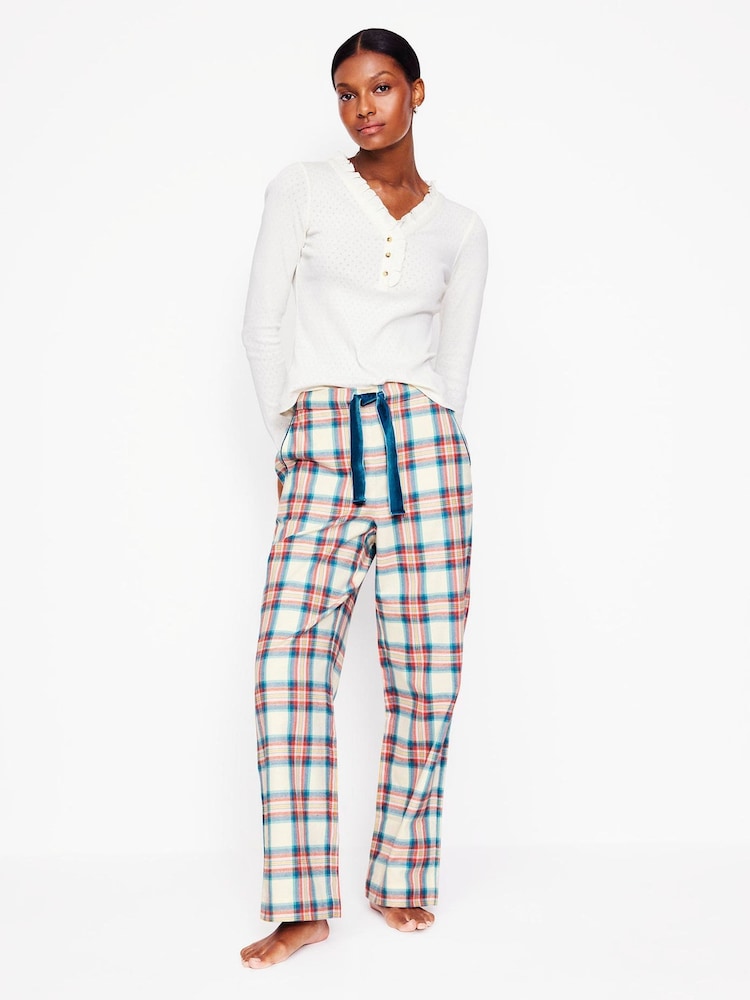 Boden Cream Brushed Cotton 100% Cotton Trousers - Image 1 of 4