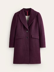 Boden Purple Petite Chichester Textured Coat - Image 4 of 5
