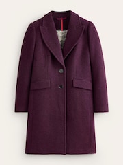 Boden Purple Petite Chichester Textured Coat - Image 5 of 5