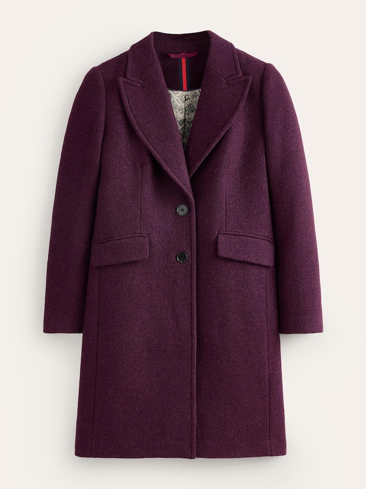 Boden Purple Petite Chichester Textured Coat - Image 5 of 5 Boden Purple Petite Chichester Textured Coat - Image 5 of 5